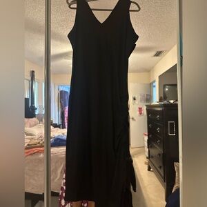 Black Sleeveless Knit Dress